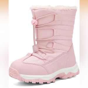 UBFEN Kids Snow Boots Waterproof Warm Winter Shoes Slip Resistant Zipper/ 592